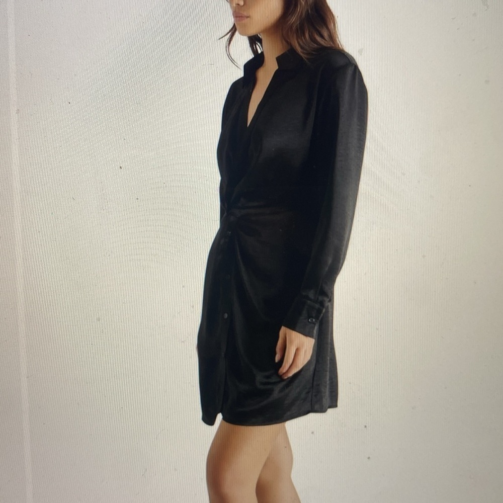 Steve Madden Twist Front Shirtdress - Picture 4 of 12